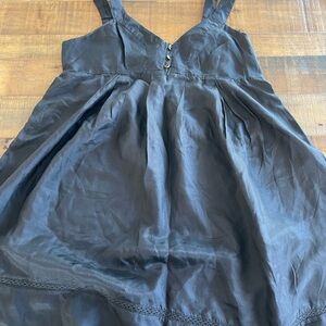 Trinity Silk Black Babydoll Dress